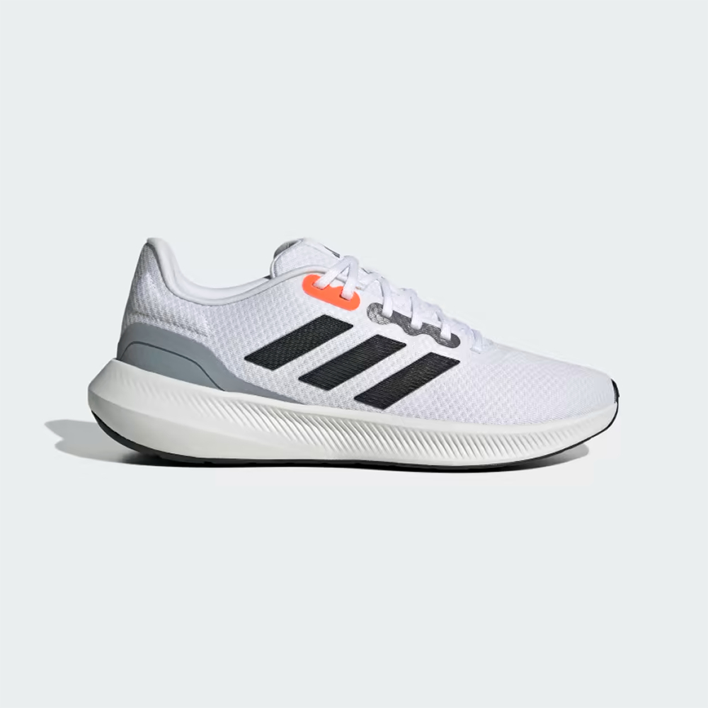 (男)【愛迪達ADIDAS】RUNFALCON 3 CLOUDFOAM 慢跑鞋 白黑灰 HP7543