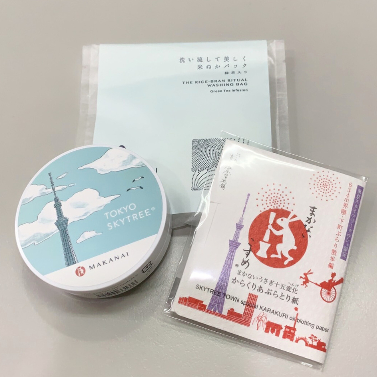 UME❤SHOP 日本 MAKANAI 晴空塔包裝護手霜吸油面紙組合【現貨】