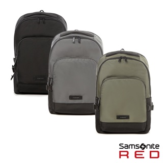 Samsonite RED 新秀麗 筆電後背包/電腦包/雙肩包15.6吋 LORNNE 輕量休閒多功能_黑/灰/卡其