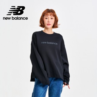 【New Balance】 NB 前短後長太空棉長袖上衣_女性_黑色_WT41556BK