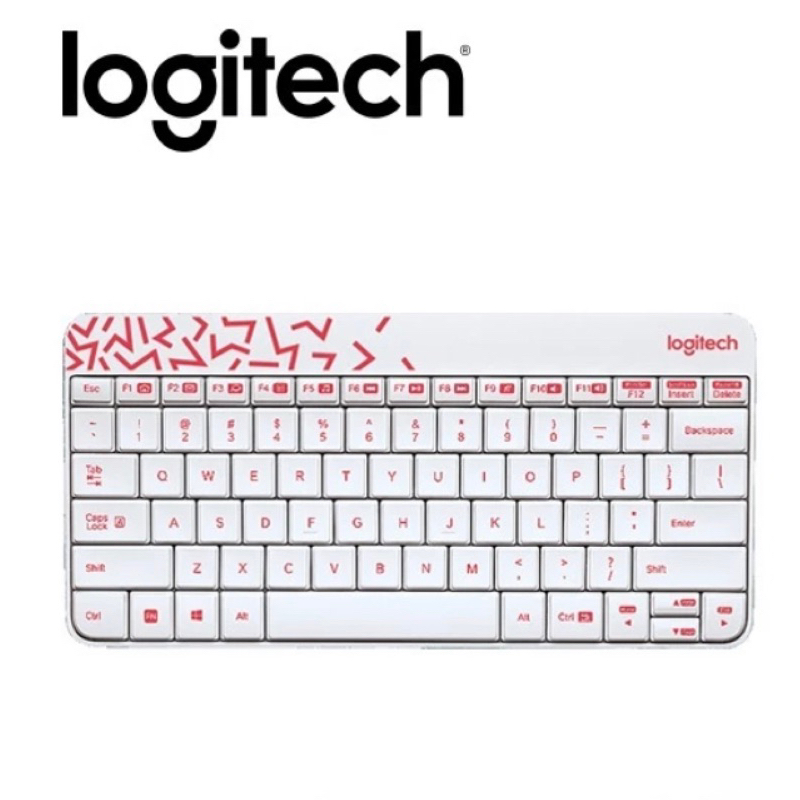 羅技 Logitech MK240 Nano 無線鍵盤(紅白配色）（近全新福利品）