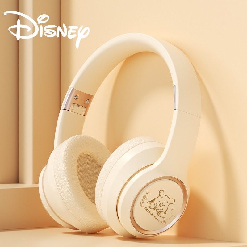 迪士尼耳罩式藍芽耳機 降噪無缐耳機 耳罩式耳機 全罩式耳機 適用蘋果/安卓/電腦 支持通話 正品藍牙耳機 小熊維尼 耳機