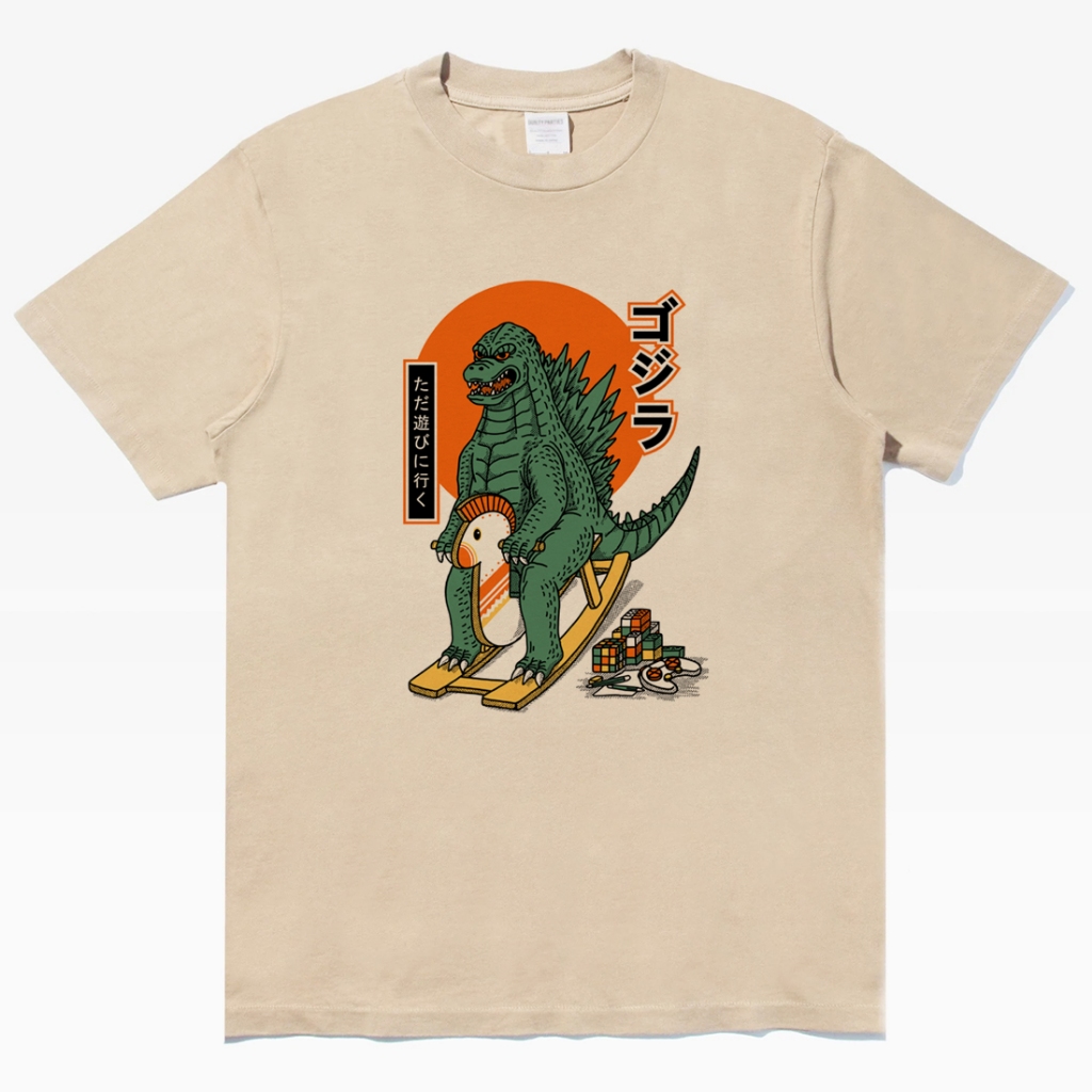 Godzilla Play 中性短袖T恤 7色 怪獸哥吉拉服飾日本遊戲趣味禮物潮T班服團體服日文寬鬆男裝女裝
