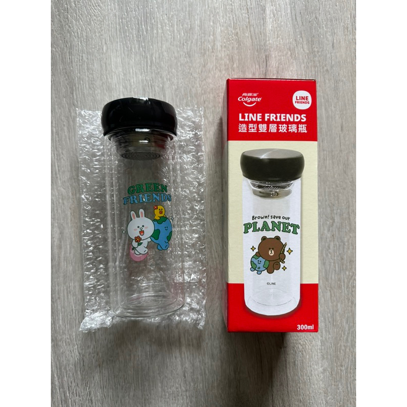 高露潔Colgate X LINE FRIENDS 造型雙層玻璃瓶 300ml cony款