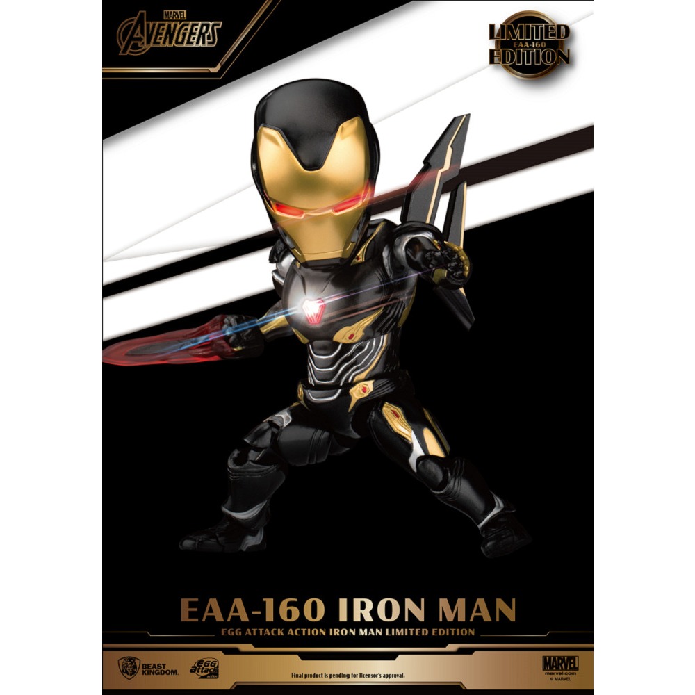 EAA-160 漫威復仇者聯盟 鋼鐵人 限定版 IRON MAN Q版 漫威 可動公仔 MARVEL 野獸國 收藏