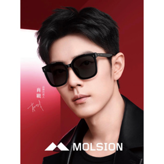 【MOLSION 陌森】方形膠框偏光太陽眼鏡(MS3022-C10)