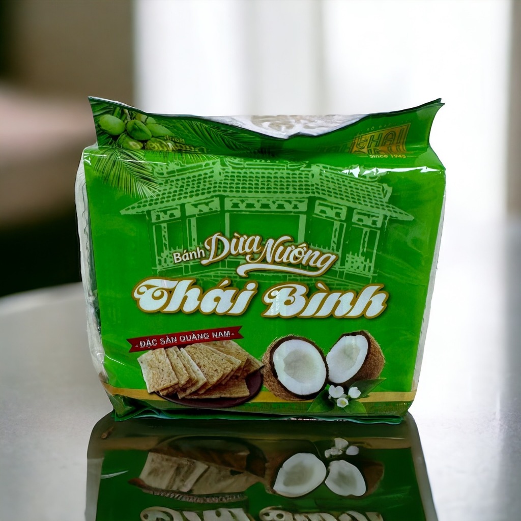 越南Thai Binh 烤椰子餅乾 烤椰子餅 椰子餅乾 BANH DUA NUONG【Z387】脆酥椰子餅 素食 零食