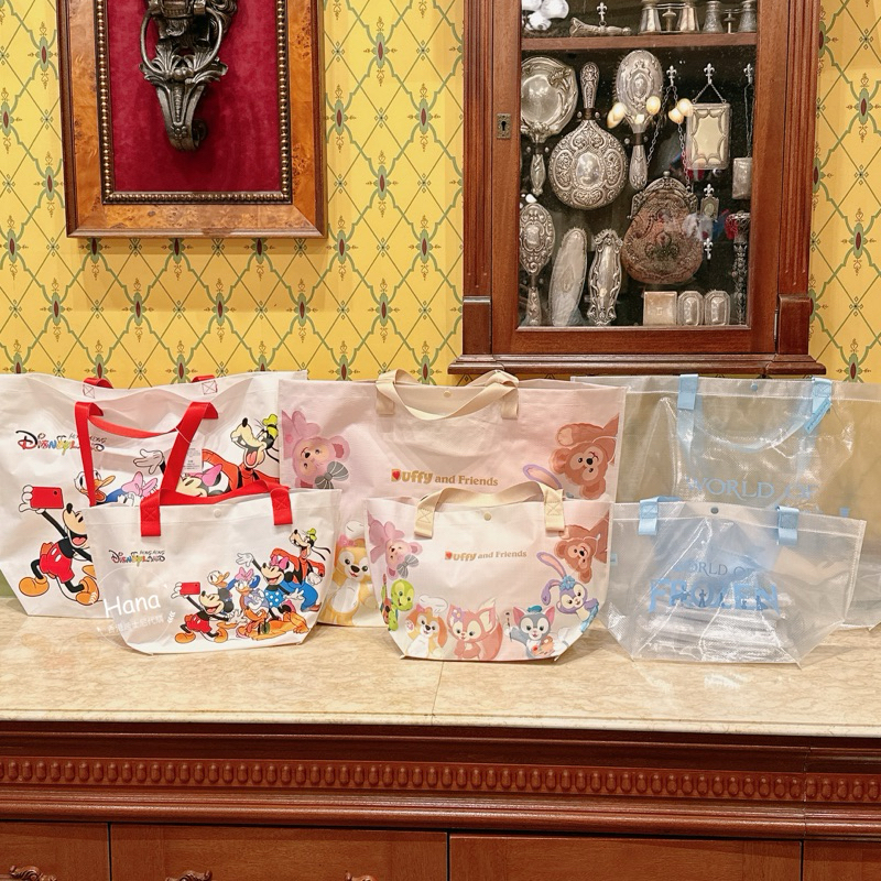 香港迪士尼代購 達菲熊與好友環保袋 米奇與好友環保袋 冰雪奇緣環保袋