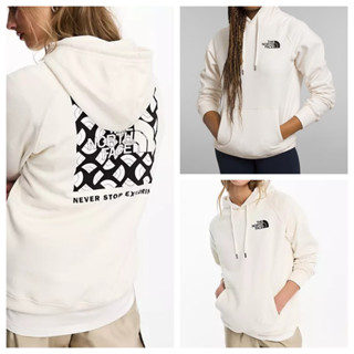 【良威精品】The North Face 北臉 女款 帽T 前後LOGO 米白/美版/全新/美國代購/現貨/滿額免運