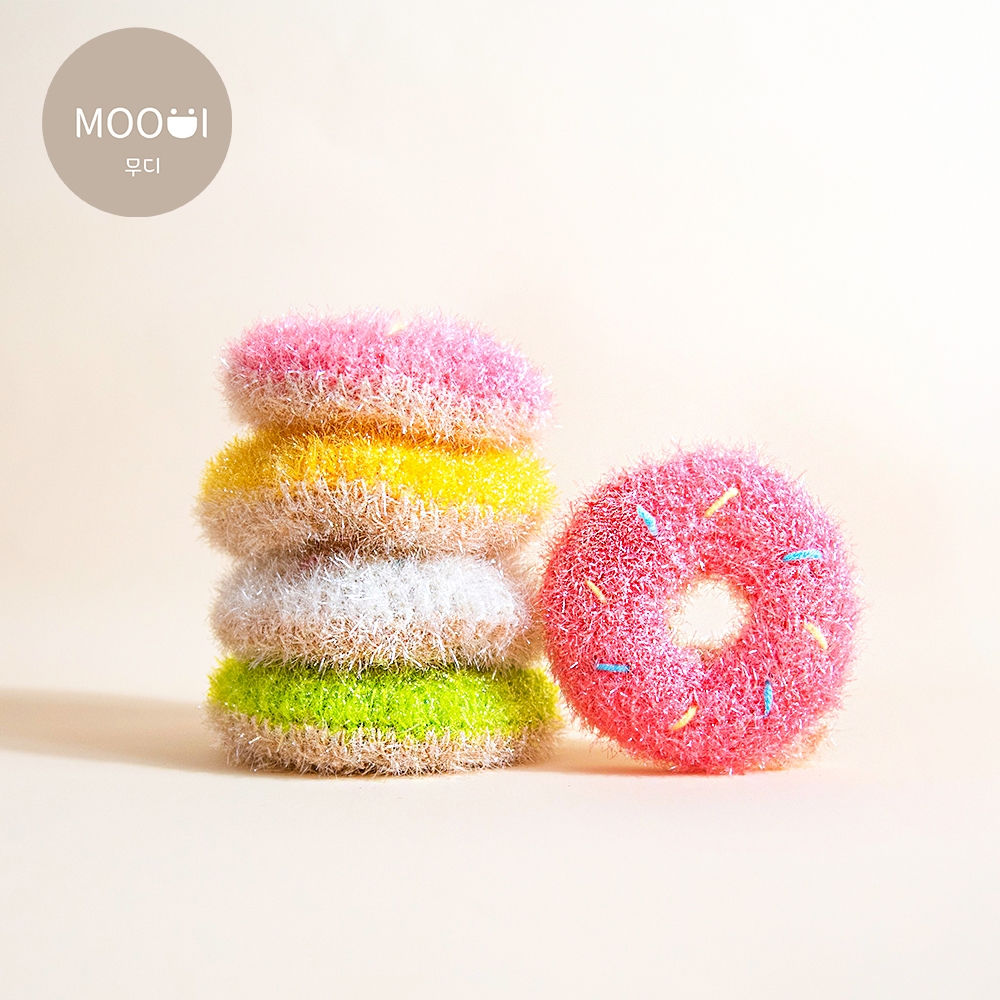 【MOODI】彩虹甜甜圈三件組《WUZ屋子》菜瓜布 洗碗 清潔