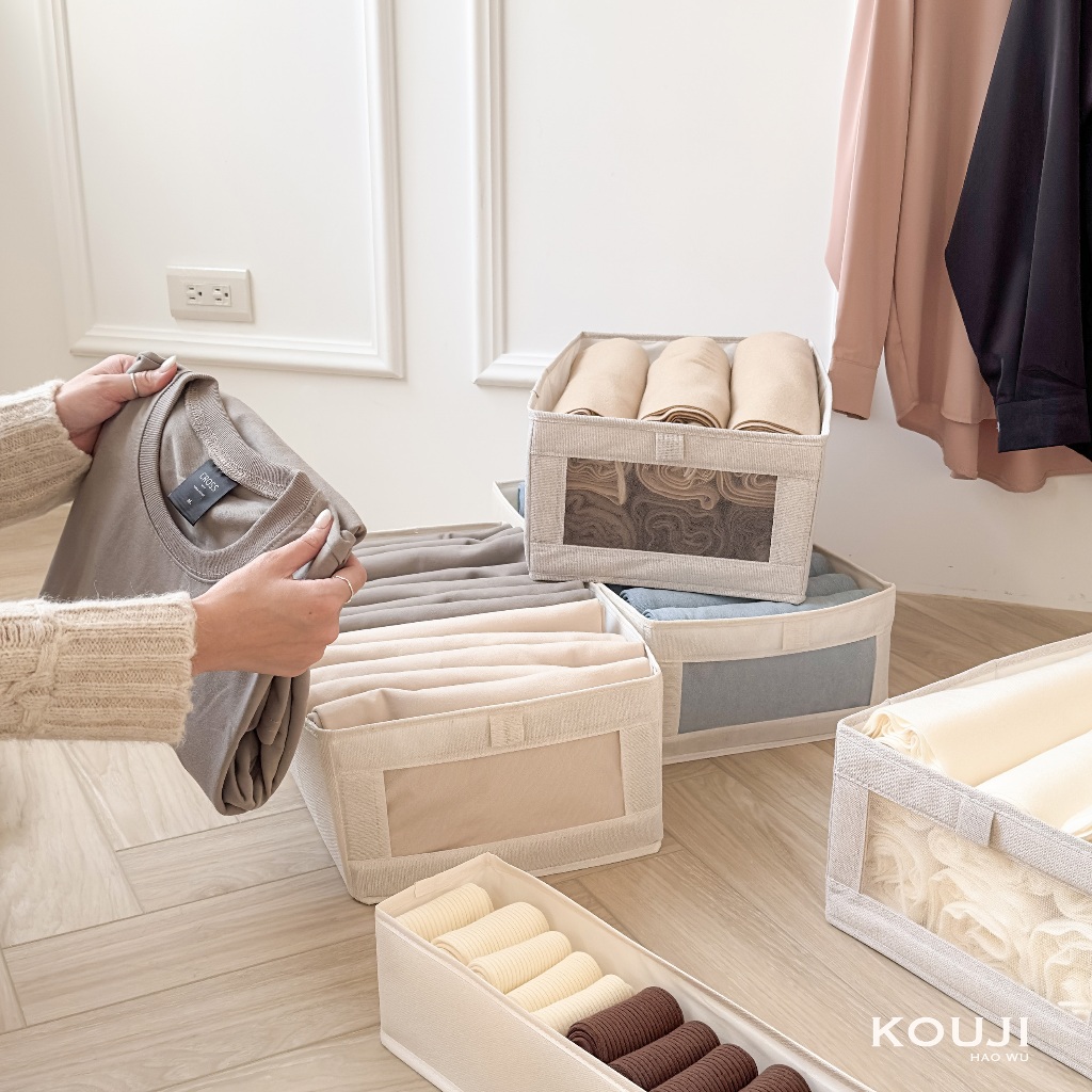 KOUJI🐈 實拍現貨｜可視窗衣櫃收納箱 衣櫃收納 衣物收納箱 衣物收納 折疊收納盒 收納箱 衣物收納盒 收納籃 收納