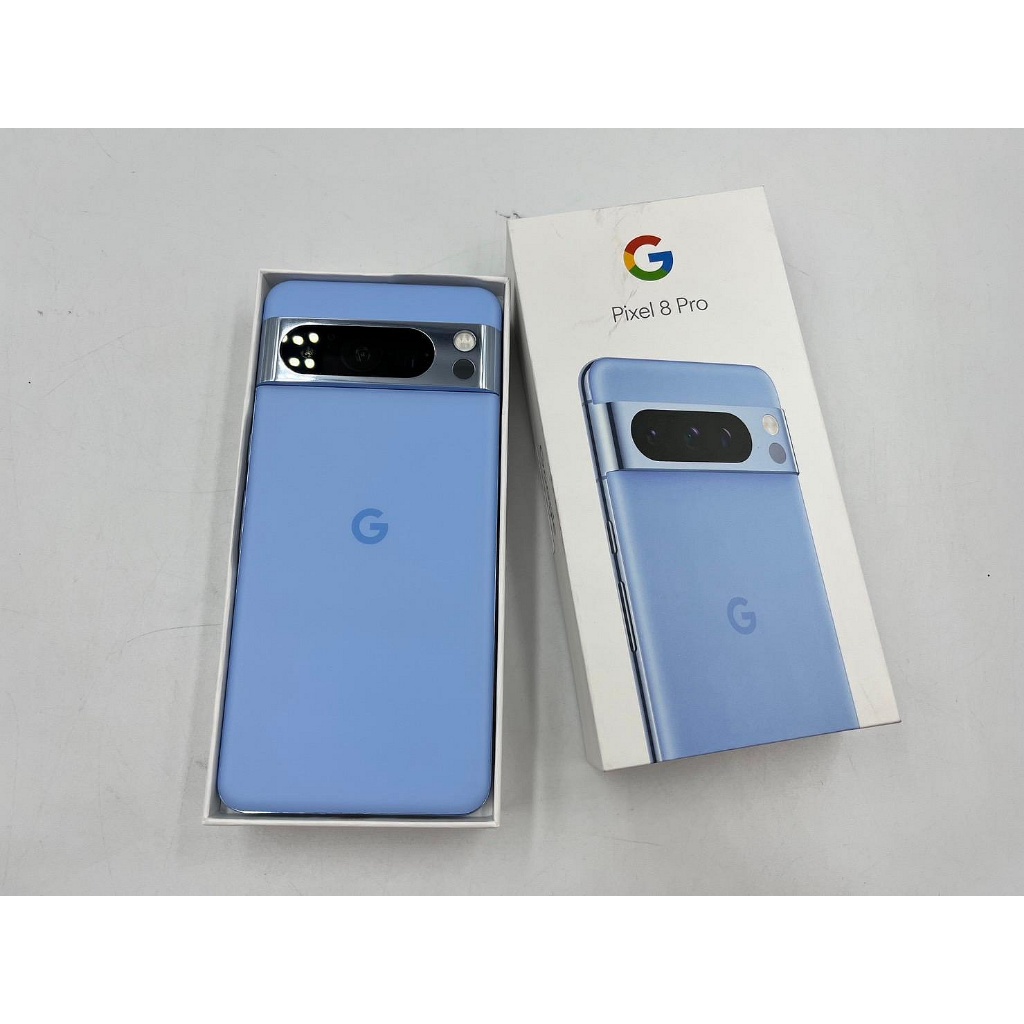 §轉機站§ 漂亮 保固2024/9 盒裝 Google Pixel 8 Pro 12G/256G 6.7 吋 海灣藍