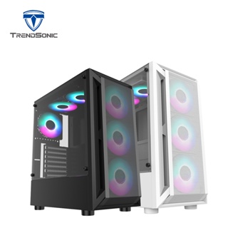 TrendSonic GX520S ATX 玻璃電競電腦機殼/USB3.0/內附6顆可關燈定光風扇