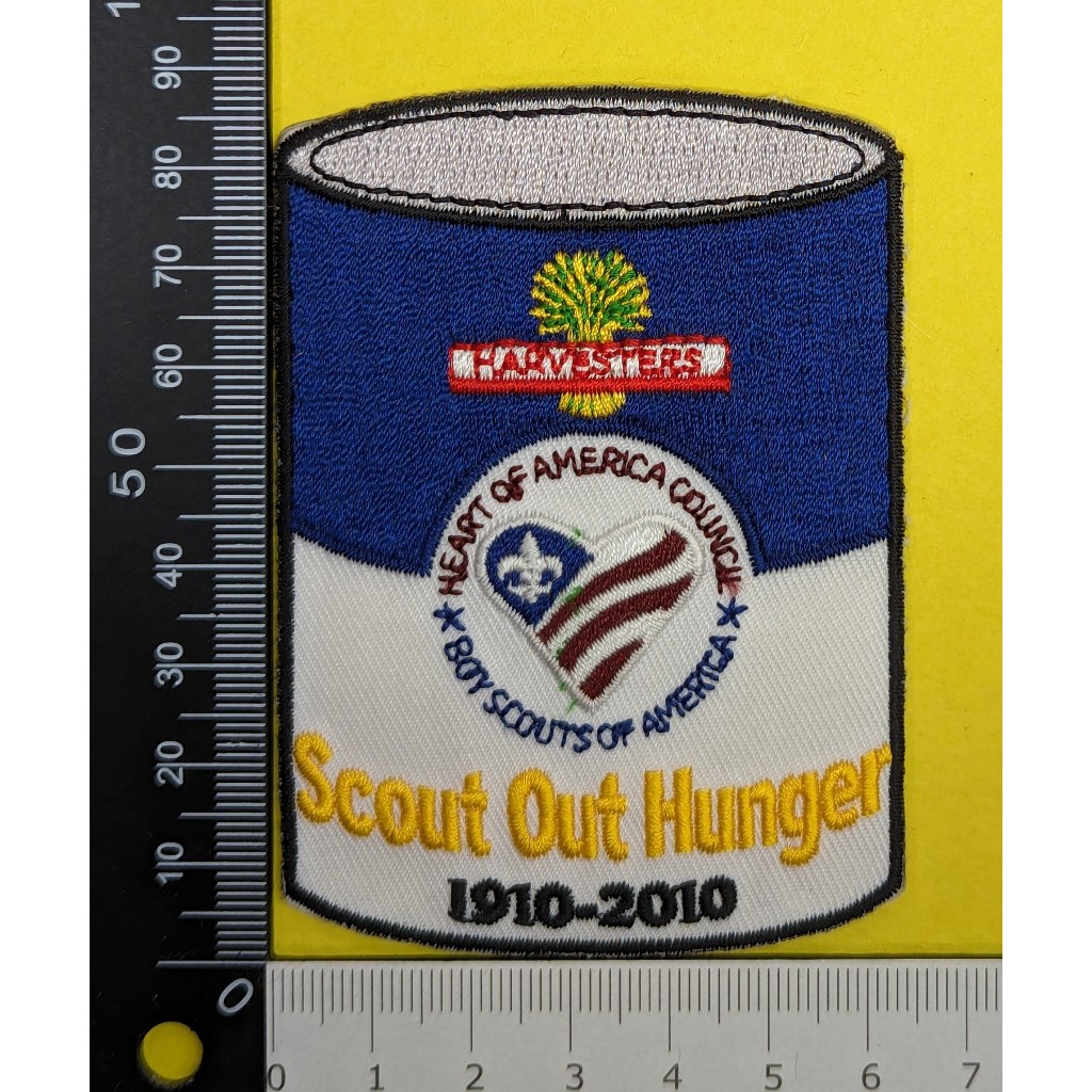 美國童軍-百週年濟糧扶貧活動(1910-2010)-密蘇里州美國之心區會-參加者制服徽章布章-BSA Scouts