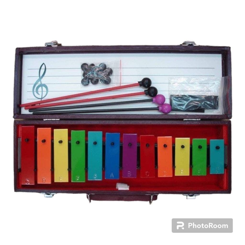 【六絃樂器】全新台灣製 Haosen 豪聲12音彩色鐵琴 / 奧福節奏樂器 現貨特價