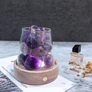 智慧｜權力✨質感生活✨紫水晶礦石夜燈✨禮盒