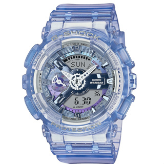 CASIO卡西歐 G-SHOCK 晶透幻彩 虛擬世界 半透明 人氣雙顯 GMA-S110VW-6A_45.9m