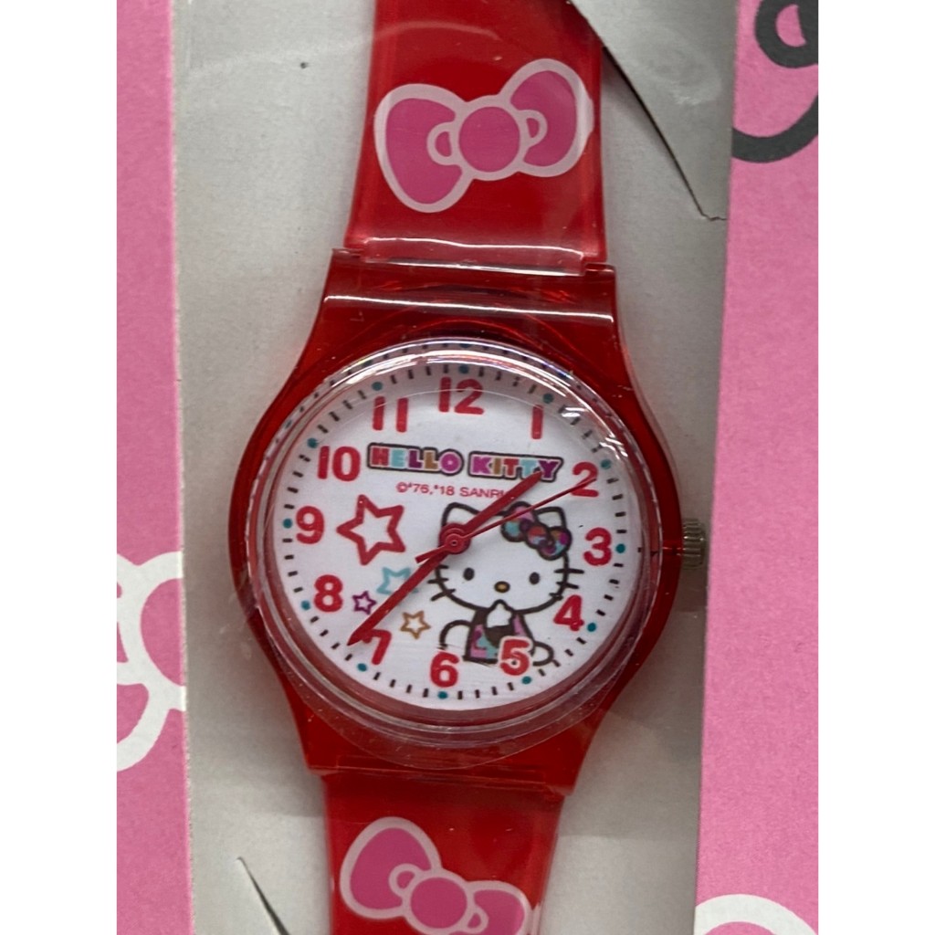 凱蒂貓/比菲兔/卡通手錶/小朋友/紅色果凍錶帶