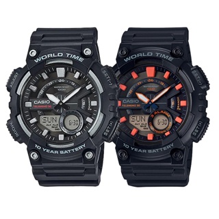 【WANgT】CASIO 卡西歐 AEQ-110W 旅遊運動 世界時間 計時 橡膠錶帶 雙顯 電子錶 手錶 48.2mm