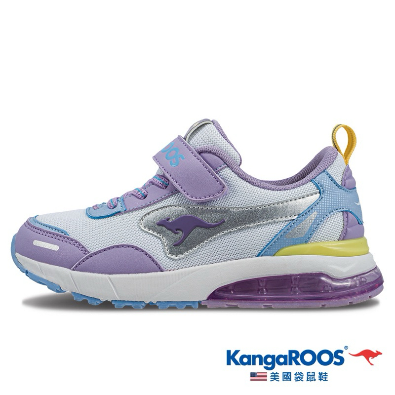 【KangaROOS 美國袋鼠鞋】K-RIDER 防潑水氣墊跑鞋（紫/灰/藍-KK32377)原價1480特價1330