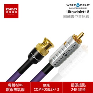 wireworld 美國 ultraviolet 8 同軸數位音訊線 0.5m - 6m 臺灣公司貨 (導體材質 鍍銀銅
