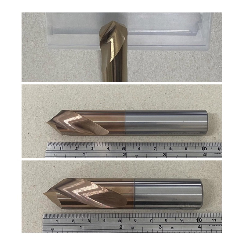 全新鎢鋼定點鑽、鎢鋼倒角銑刀、定位加工、C角加工。12、16、20mm。