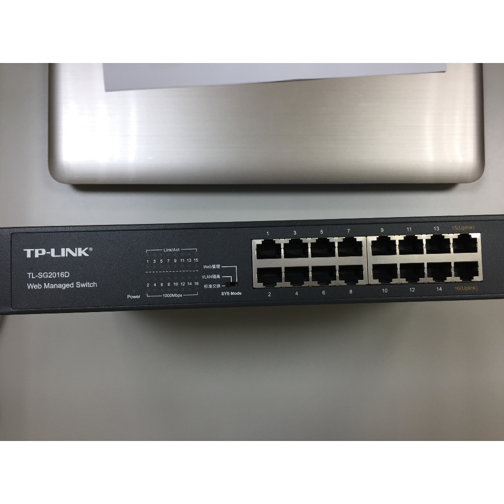 〖9成新〗TP-LINK TL-SG2016D 16 埠 1000M Switch 網路交換器 TL SG2016D