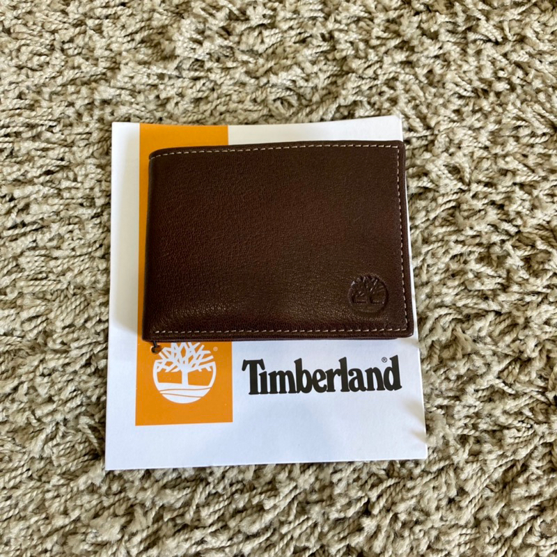 Timberland 真皮短夾 深咖啡/荔枝紋/雙鈔票層/活動卡夾