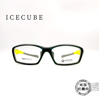 【明美鐘錶眼鏡】ICECUBE-台灣製/ /BANFF DC1 霧黑配亮黃/運動眼鏡光學鏡架 鏡框
