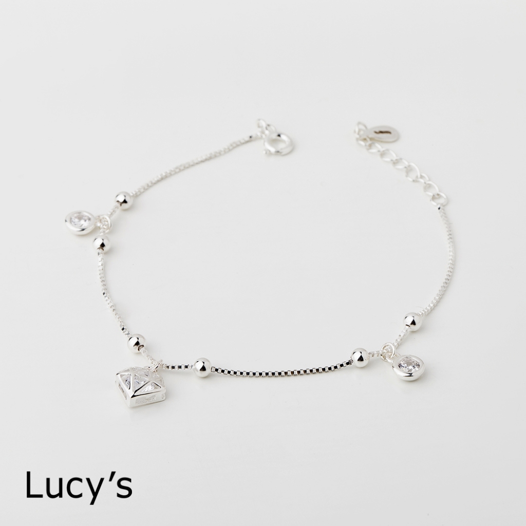 Lucy's 925純銀 鑽石圓珠 手鍊 (108504)