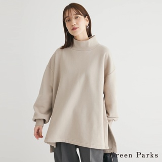 Green Parks 蓬鬆拉絨立領廓型針織上衣(6A37L1G0100)