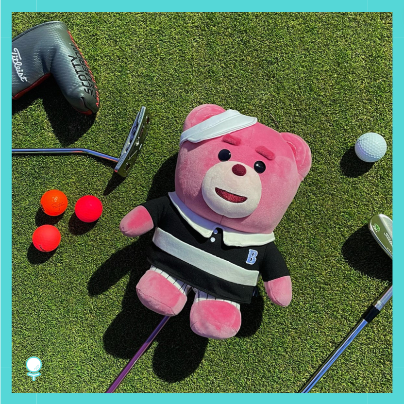 【Bellygom一號木桿套】韓國人氣粉紅貝力熊 벨리곰 Driver cover 高爾夫一號桿套