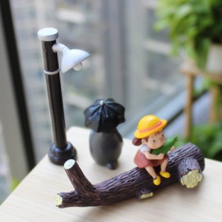 宮崎駿【慢慢魚】魚缸裝飾 園藝飾品 苔蘚生態瓶 微景觀 小梅 龍貓 無臉男 魚缸造景
