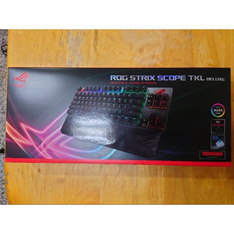 近全新 rog strix scope tkl deluxe 英文鍵盤 青軸 有線電競鍵盤