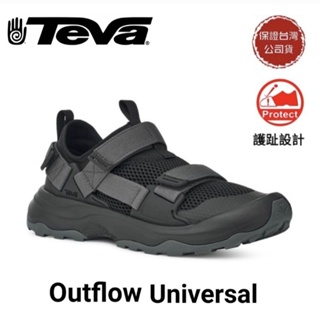 美國TEVA Outflow Universal男款戶外機能水陸兩穿透氣護趾運動涼鞋 水鞋 TV1136311BLK黑色