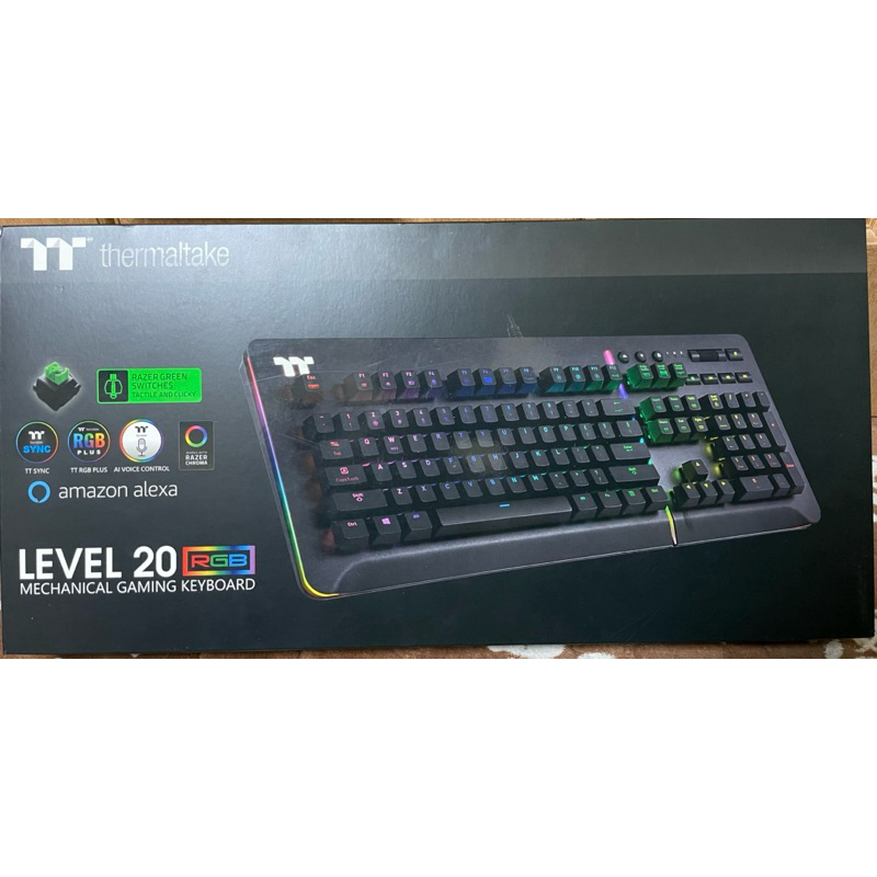 Thermaltake Level 20 RGB 機械式雷蛇軸電競鍵盤(Razer Green)