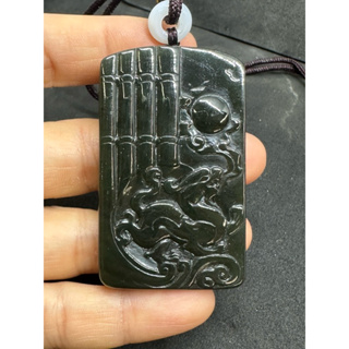 D9903 天然和闐玉 和闐碧玉 古代神獸 墜飾 墜子 項鍊