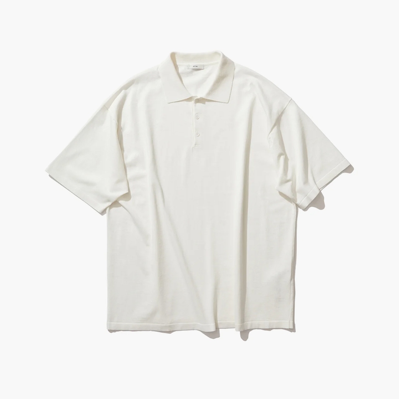 日本ATON 微寬鬆高密度18針盒型剪裁印度棉透氣涼爽半袖Polo衫