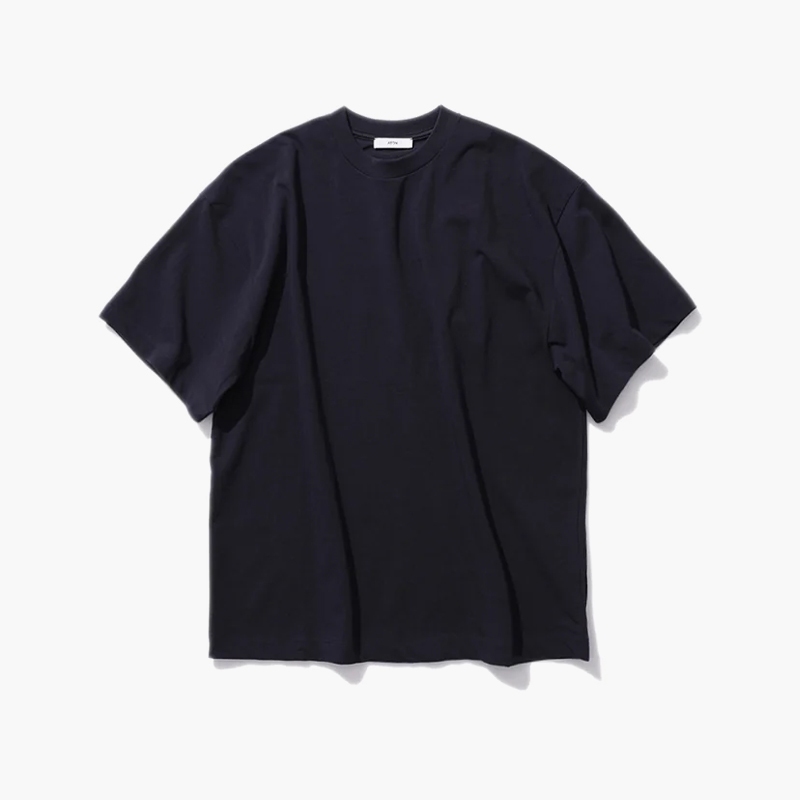 日本ATON 微寬鬆高密度微粗糙快乾強撚線透氣印度手摘棉涼爽短袖T-Shirt