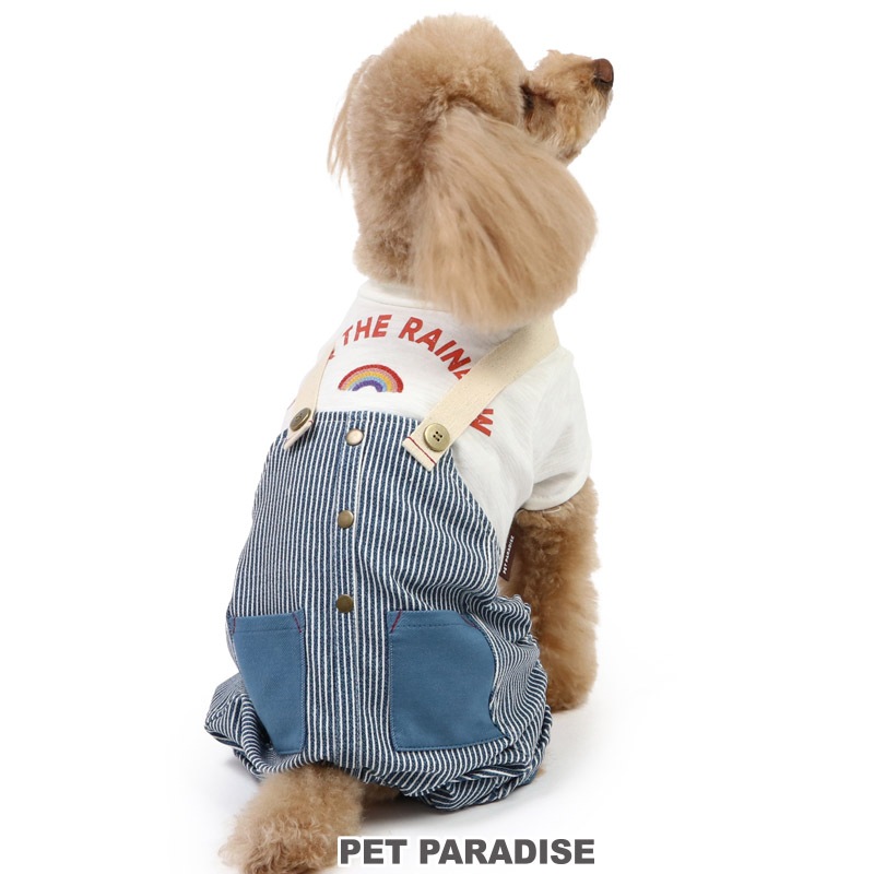 【PET PARADISE】牛仔條紋假二件連身褲 (3S/SS/DS/S)｜PP 2024新款 春季