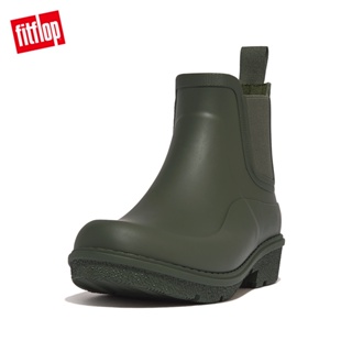 【FitFlop】WONDERWELLY CHELSEA BOOTS輕量短筒雨靴-女(深綠色)