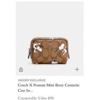 全新現貨 Coach snoopy peanuts 零錢包 迷你錢包 史努比 聯名商品