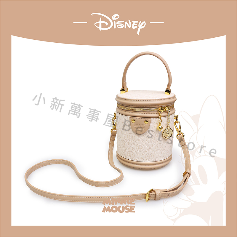 Disney/迪士尼 輕奢新款女包高級百搭質感水桶包 輕奢發財桶斜挎包