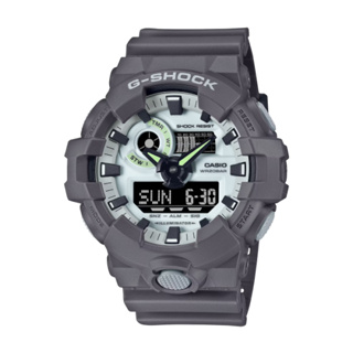 【CASIO G-SHOCK】純色夜光雙顯運動腕錶-大象灰/GA-700HD-8A/台灣總代理公司貨享一年保固