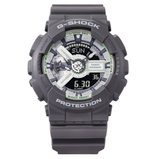 CASIO 卡西歐(GA-110HD-8A) G-SHOCK 黑暗空間發光 霧面深灰雙顯錶