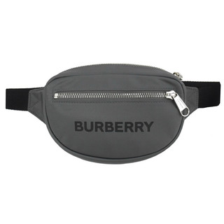 全新商品 BURBERRY 8052888 中性風迷你拉鍊腰包/胸口包.灰