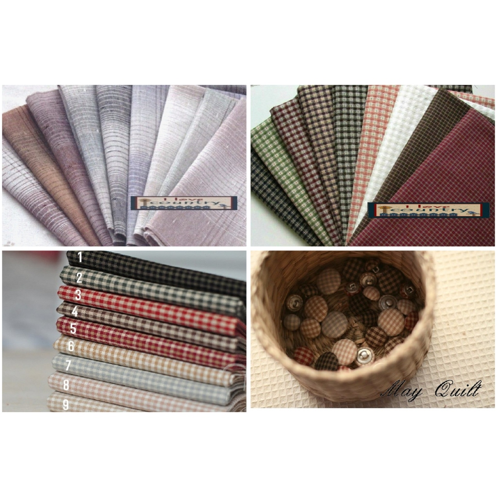 先染布組： 9色浪漫迷霧款先染布組、暗紋堤花先染布組、鄉村小格先染布組、9色秋纏堤花格子先染（分享紙型）買多不裁開