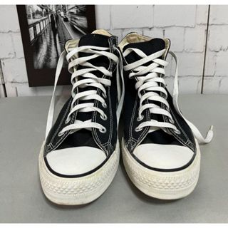 CONVERSE 美國品牌M9160黑色帆布高筒休閒鞋（男版）