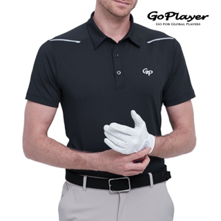 【GoPlayer】男彈性透氣短袖上衣(黑.藏青.白) (高爾夫短袖T恤球衫 Polo運動排汗速乾Golf球衣)