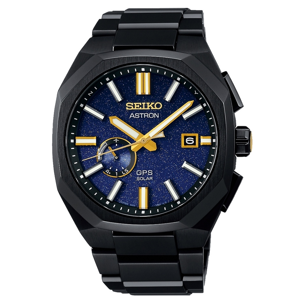 SEIKO 精工(SSJ021J1/3X62-0AD0SD) Astron限量款 黑色鈦金屬 太陽能GPS衛星電波腕錶